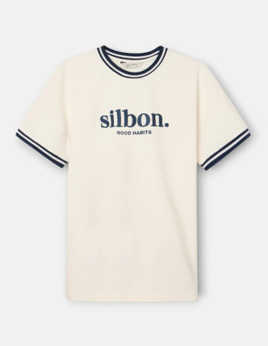 Camiseta Silbon Good Habits Hombre Crema | Manzanos Moda