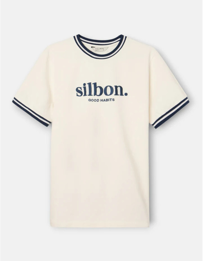 Camiseta Silbon Good Habits Hombre Crema | Manzanos Moda