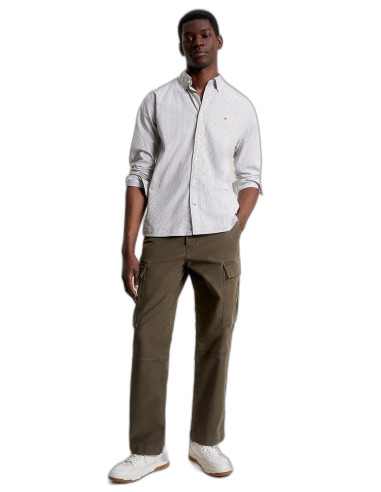 Camisa Tommy Hilfiger Oxford Rayas Hombre | Manzanos Moda
