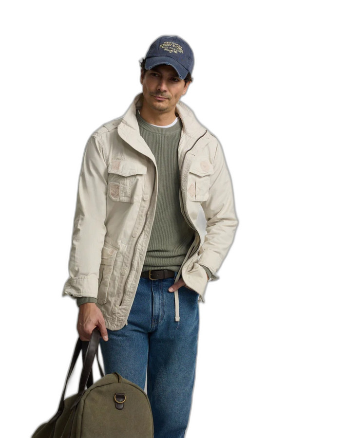 Parka Silbon Parches Piedra Hombre | Manzanos Moda