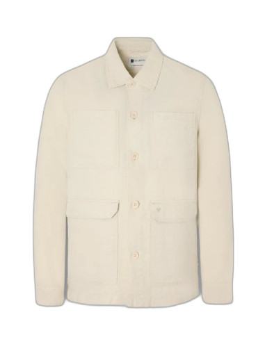 Sobrecamisa Silbon de Lino Beige Hombre | Manzanos Moda