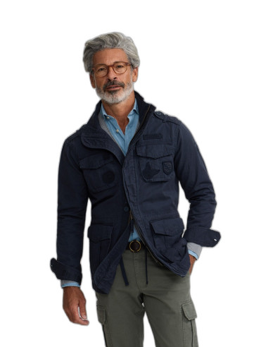 Chaqueta Militar Hombre Azul Marino con | Manzanos Moda