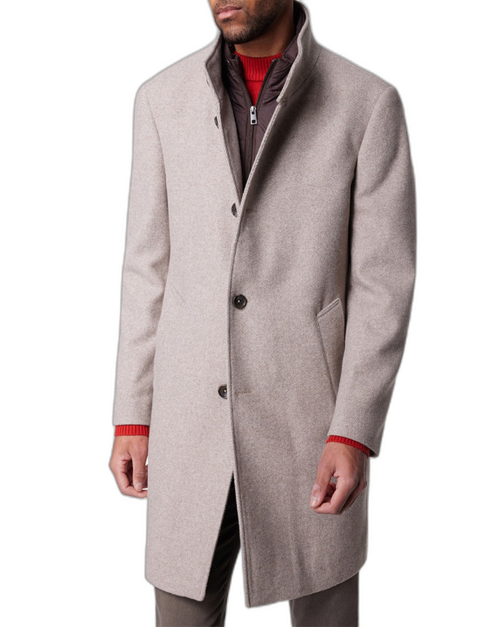 Abrigo Pierre Cardin Hombre Christopher Beige - Abrigo Elegante con Cremallera