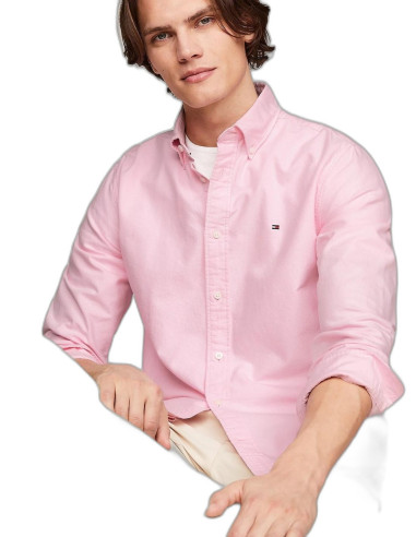 Camisa Oxford Tommy Hilfiger Rosa Mujer | Manzanos Moda