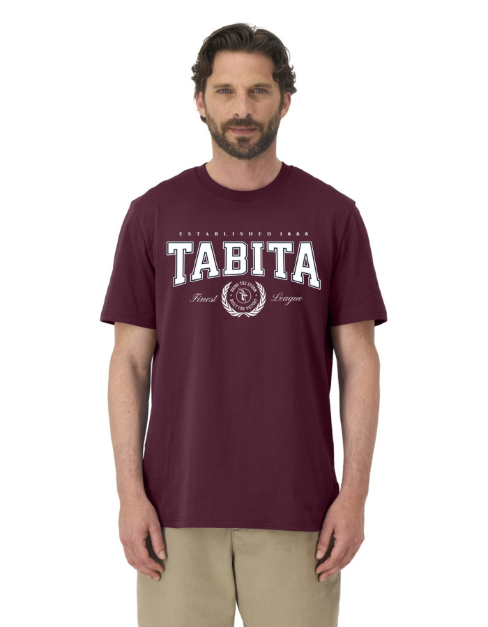 Camiseta Tabita Varsity Deep Plum Ciruela Unisex | Manzanos Moda