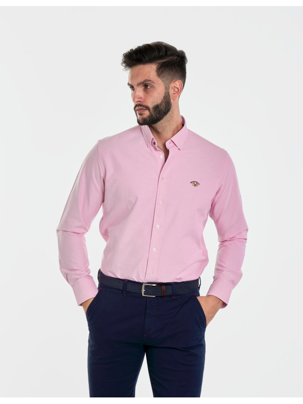 Camisa Spagnolo Oxford Liso Hombre | Manzanos Moda