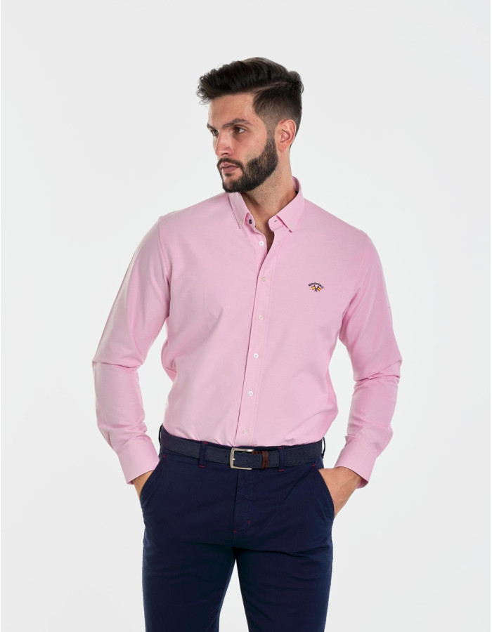 CAMISA SPAGNOLO OXFORD LISO ROSA