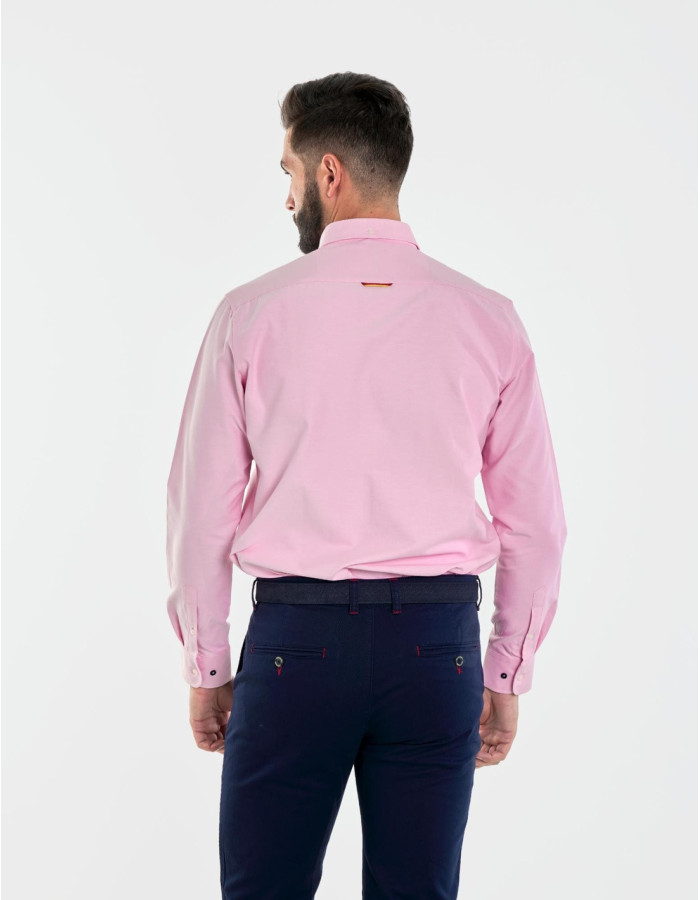 CAMISA SPAGNOLO OXFORD LISO ROSA
