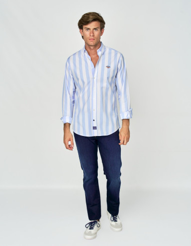 Camisa Spagnolo Popelín Rayas Hombre | Manzanos Moda