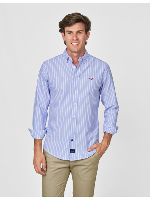Camisa Spagnolo Oxford Rayas Hombre | Manzanos Moda