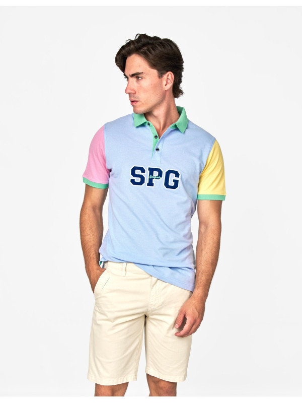 POLO SPAGNOLO SPG TRICOLOR AZUL