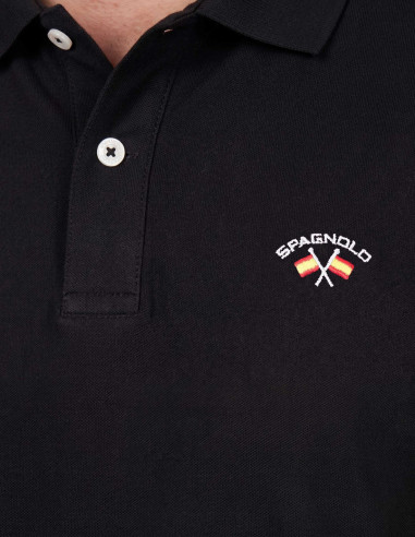 POLO SPG PIQUE LISO BASICO NEGRO