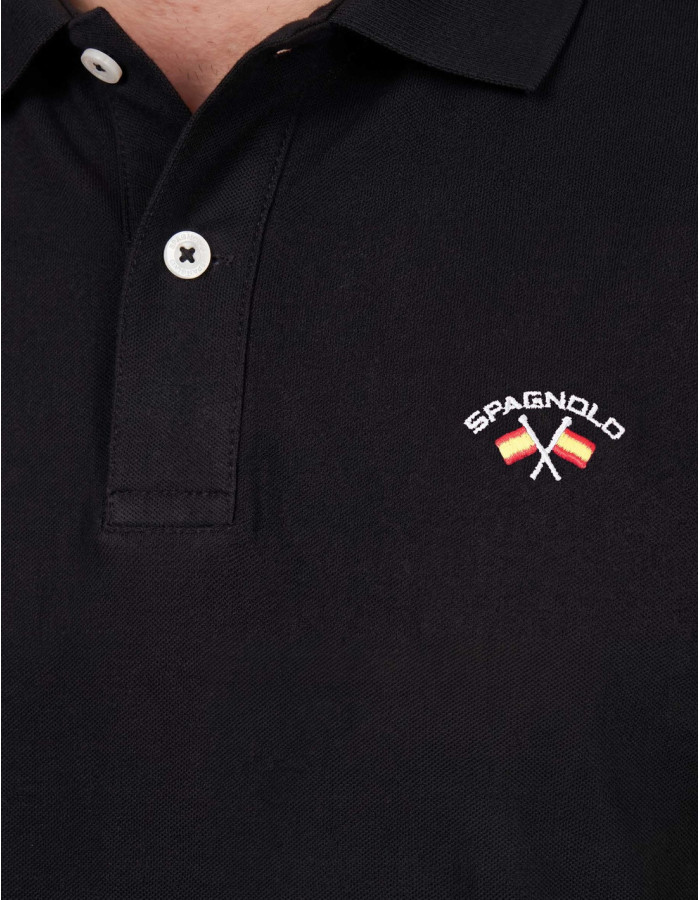 POLO SPG PIQUE LISO BASICO NEGRO