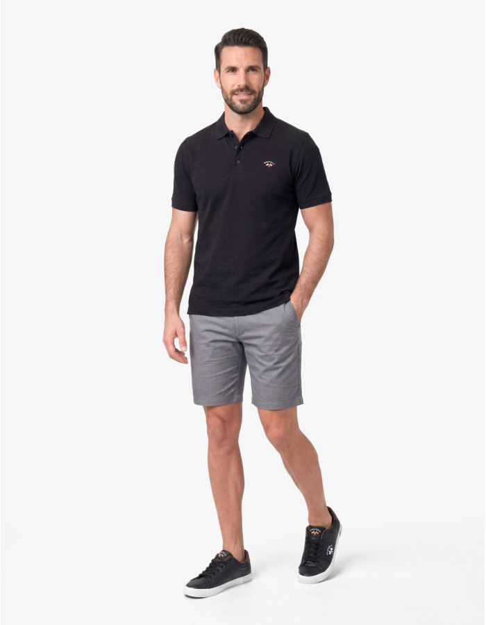 POLO SPG PIQUE LISO BASICO NEGRO