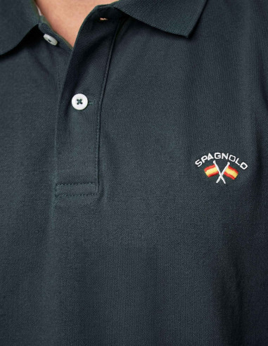 POLO SPG PIQUE LISO BASICO VERDE OSCURO