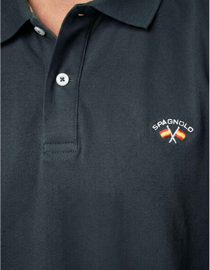 POLO SPG PIQUE LISO BASICO VERDE OSCURO