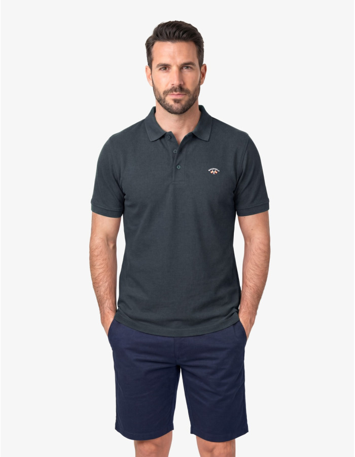 POLO SPG PIQUE LISO BASICO VERDE OSCURO