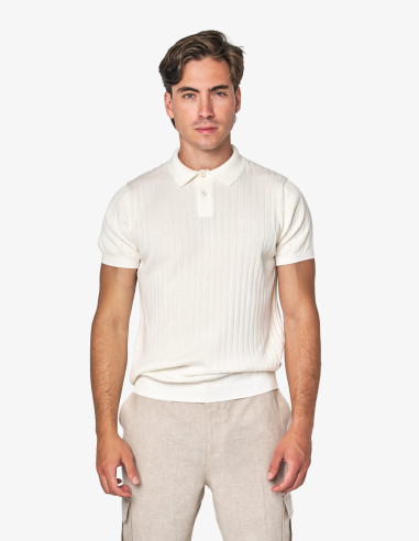 POLO SPG RAYAS TAPETA PUNTO BLANCO