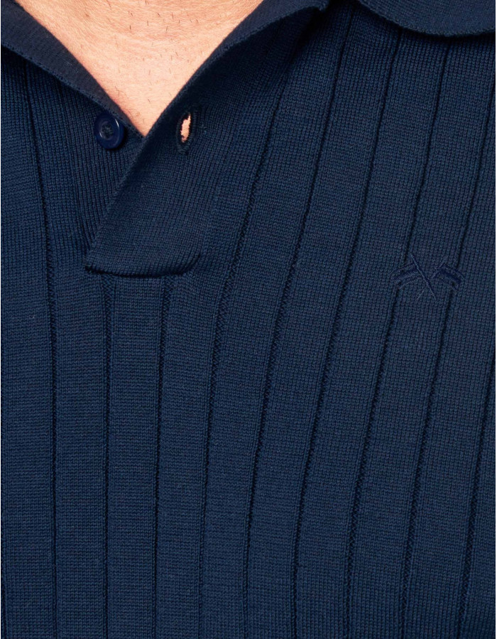 POLO SPG RAYAS TAPETA PUNTO AZUL MARINO