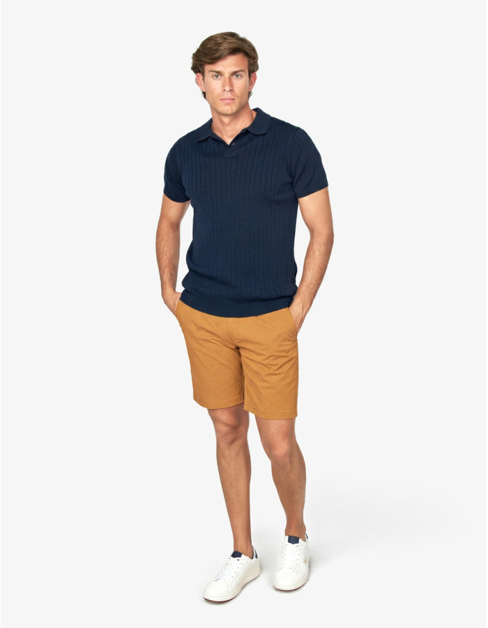POLO SPG RAYAS TAPETA PUNTO AZUL MARINO