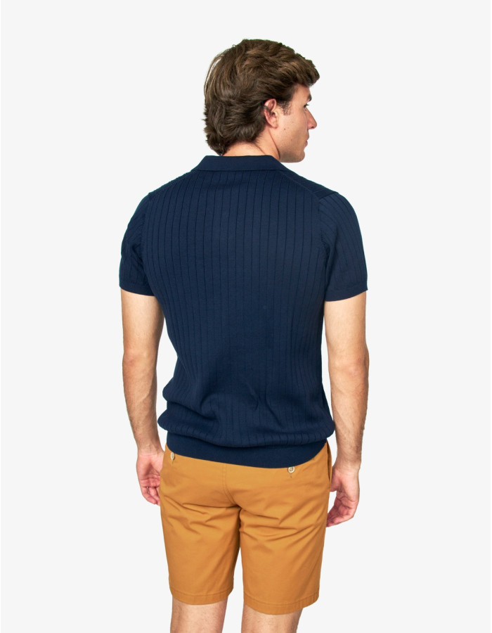 POLO SPG RAYAS TAPETA PUNTO AZUL MARINO