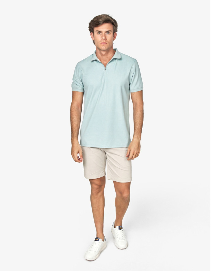 POLO SPG TECNICO CREMALLERA AGUA MARINA