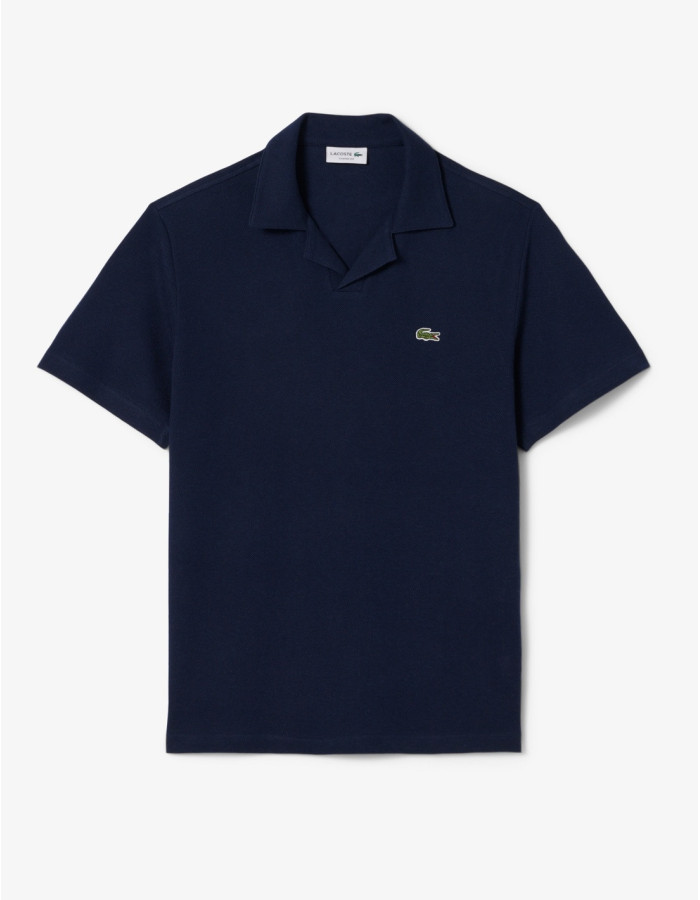 POLO LACOSTE HOMME MAILLE BLEU MARINE