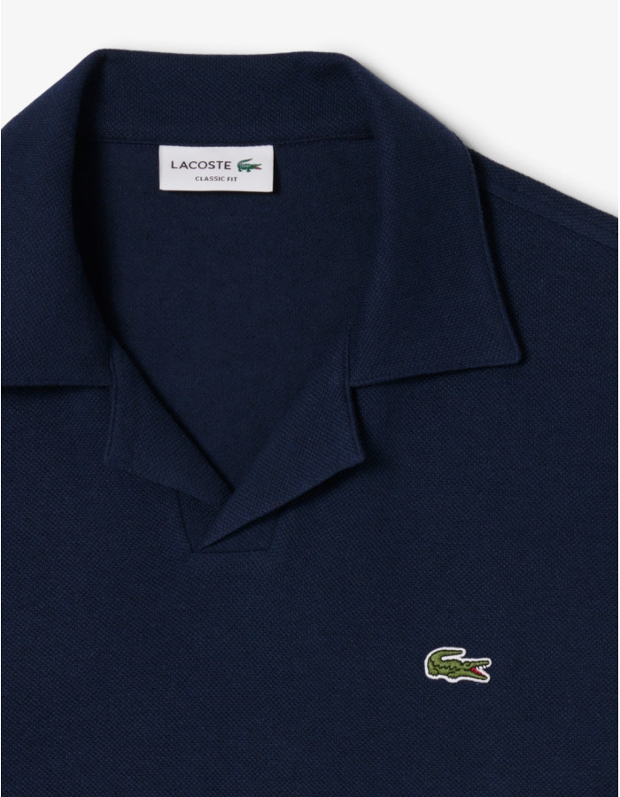 POLO LACOSTE HOMME MAILLE BLEU MARINE