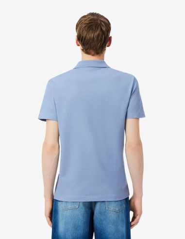 Polo Lacoste Franjas Combinado Azul Claro | Manzanos Moda