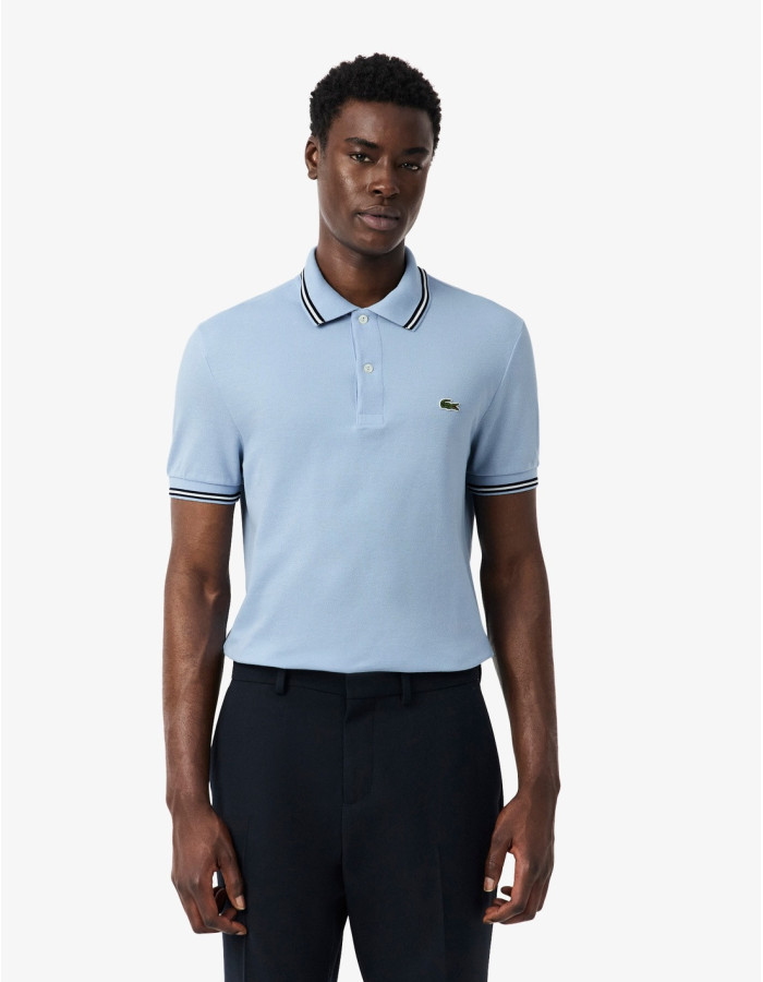 Polo Lacoste Vivo Cuello Chambray Hombre | Manzanos Moda