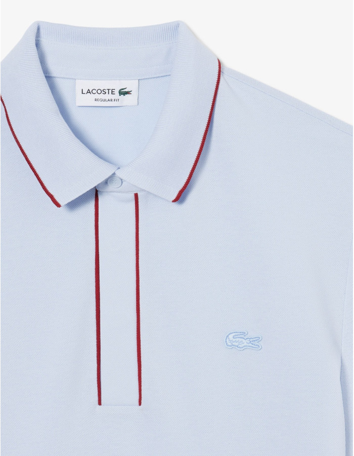 POLO LACOSTE CINTA AZUL CLARO