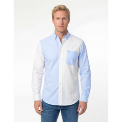 CAMISA SPAGNOLO LISTAS COMBI AZUL BLANCO