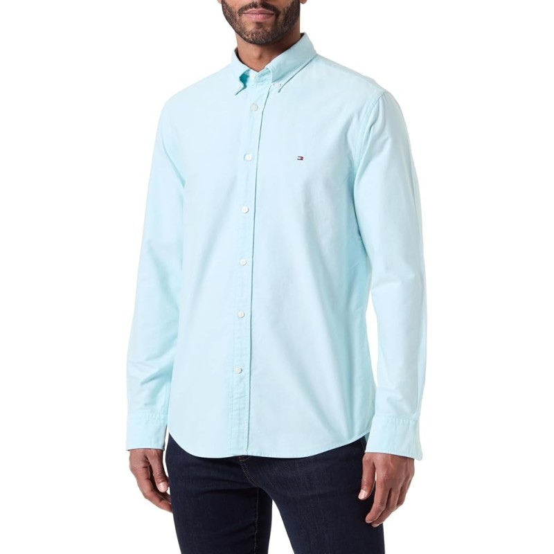 Camisa Oxford Tommy Hilfiger Azul Celeste | Manzanos Moda