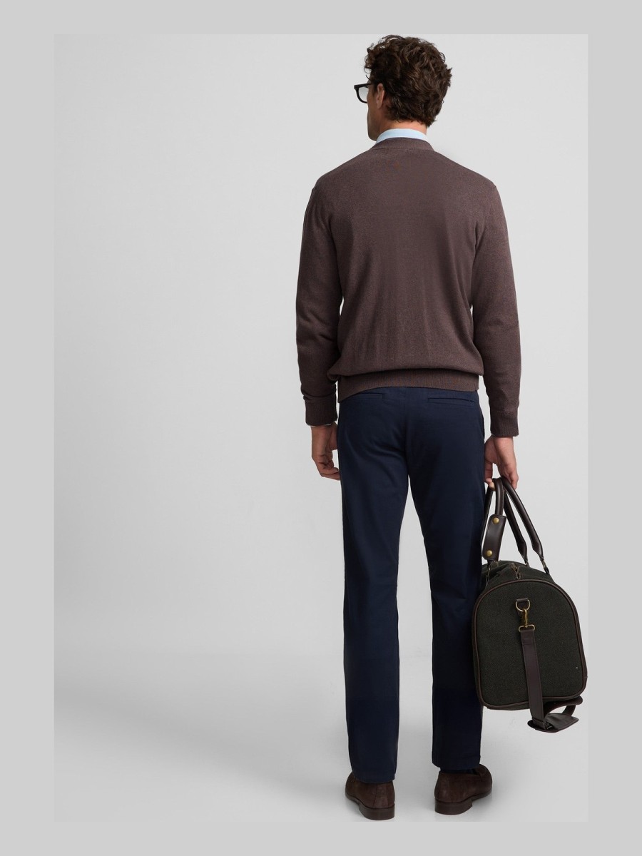 Cárdigan Silbon Marrón de Algodón BCI y Cashmere