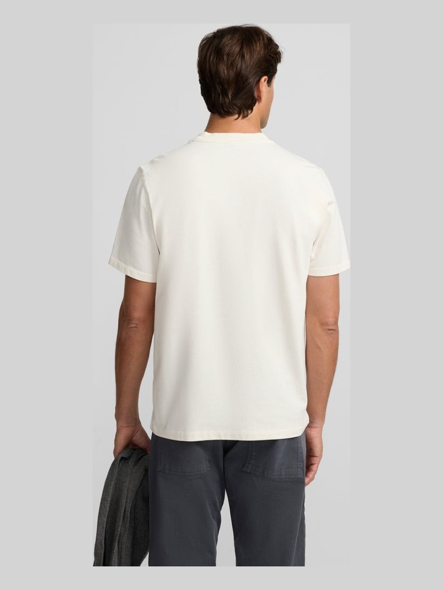 Camiseta Silbon de Algodón Crema con Parche