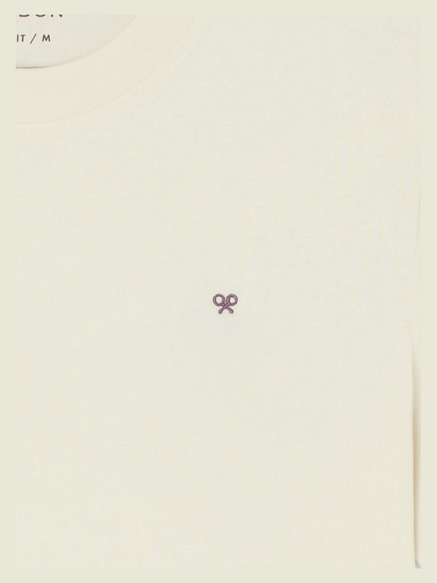 Camiseta Silbon Crema de Algodón con Gráfico
