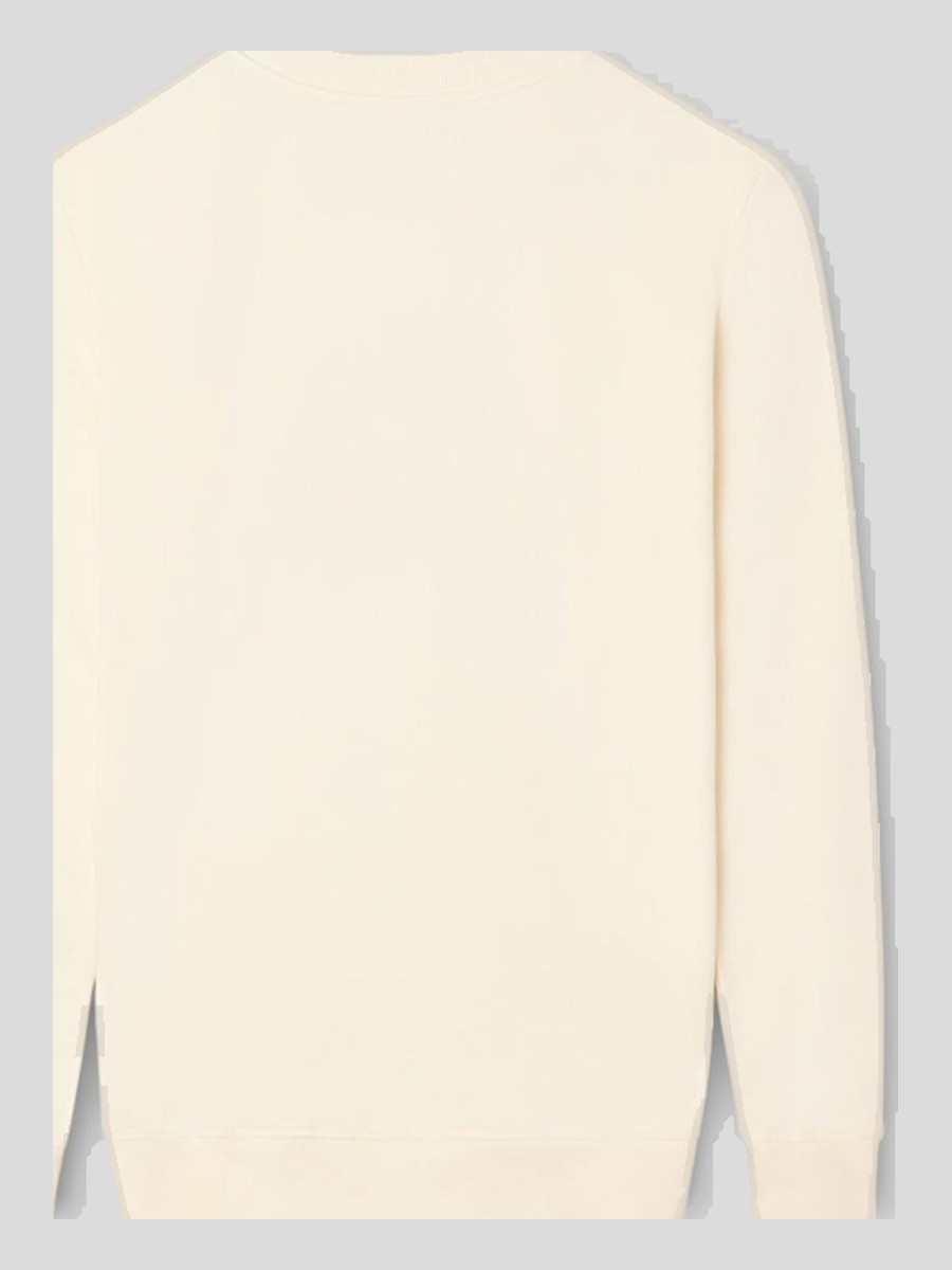 Sudadera Silbon Crema 100% Algodón con Logo Bordado