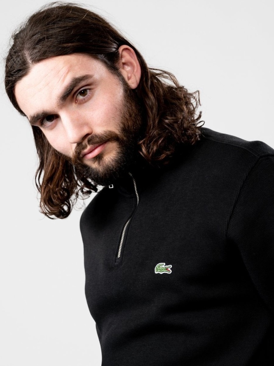 Sudadera Lacoste Hombre 100% Algodón Negro SH1927