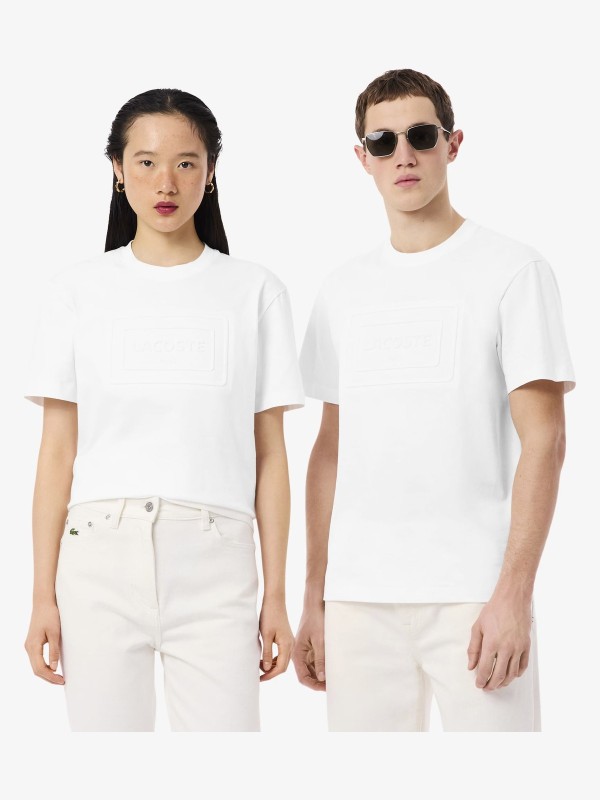 Camiseta Lacoste Blanco con Logo Bordado TH0794