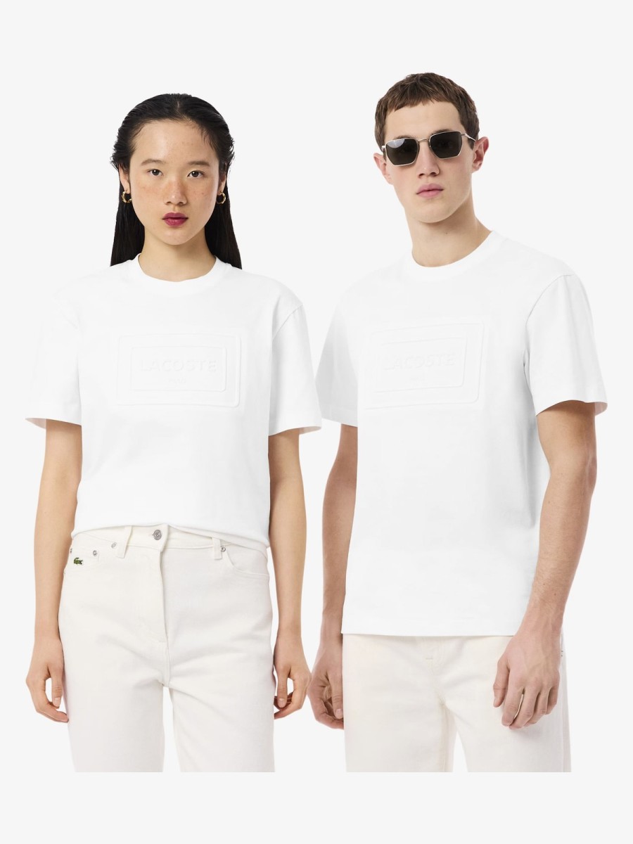 Camiseta Lacoste Blanco con Logo Bordado TH0794