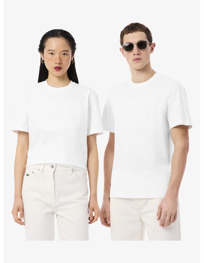 Camiseta Lacoste Blanco con Logo Bordado TH0794