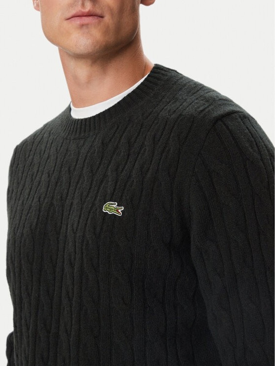 Jersey Lacoste 100% Lana con Punto de Trenza
