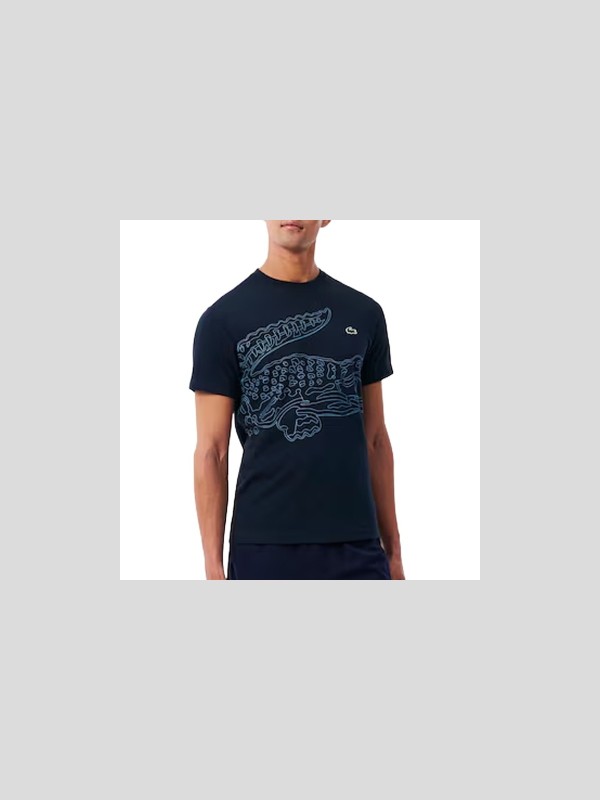 Camiseta Lacoste Marine/Aral Estampado Cocodrilo TH6682