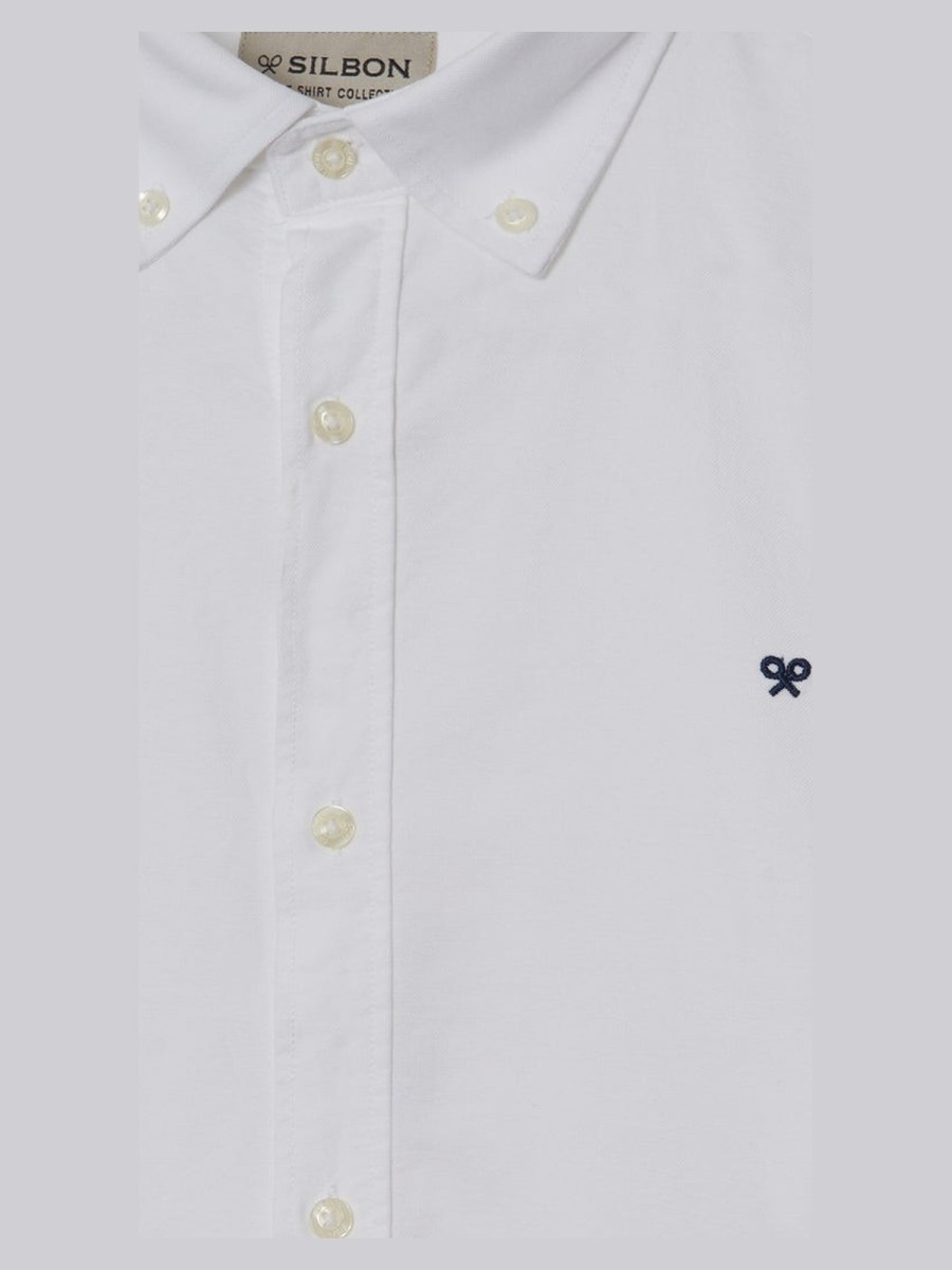 Camisa SILBON Sport Oxford Slim Fit Blanco