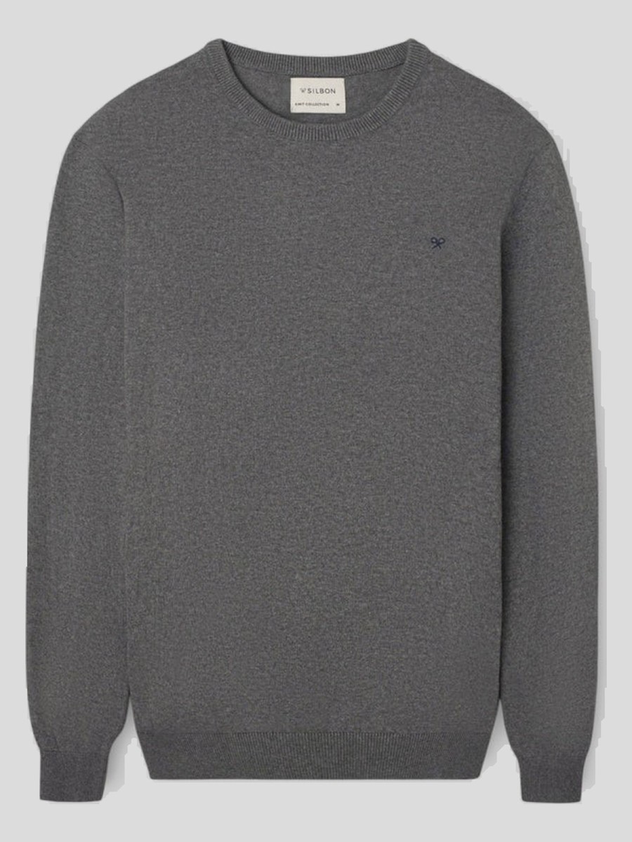 Jersey SILBON Gris de Algodón BCI y Cashmere