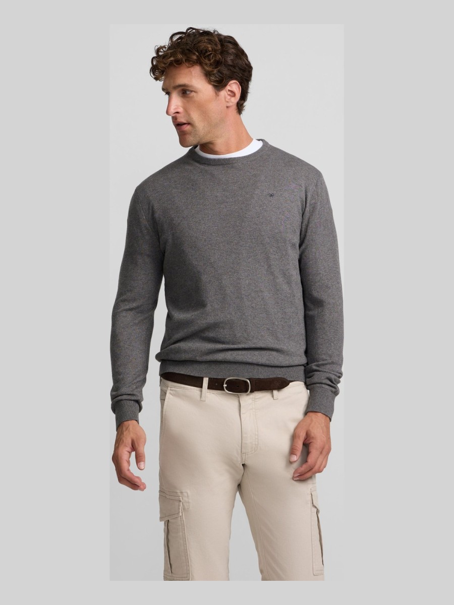 Jersey SILBON Gris de Algodón BCI y Cashmere