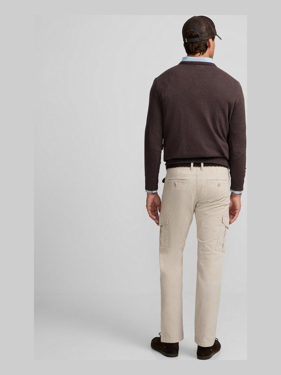 Jersey Silbon Marrón en Algodón BCI y Cachemira
