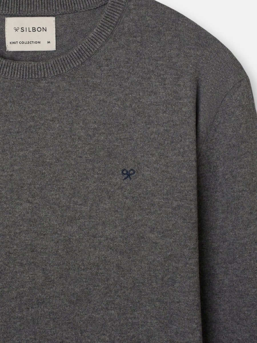 Jersey SILBON Gris de Algodón BCI y Cashmere