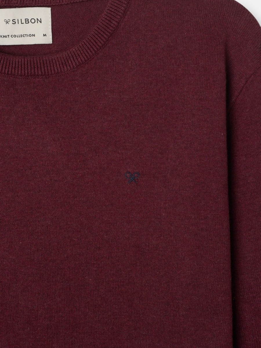 Jersey Silbon Burdeos de Algodón BCI y Cashmere