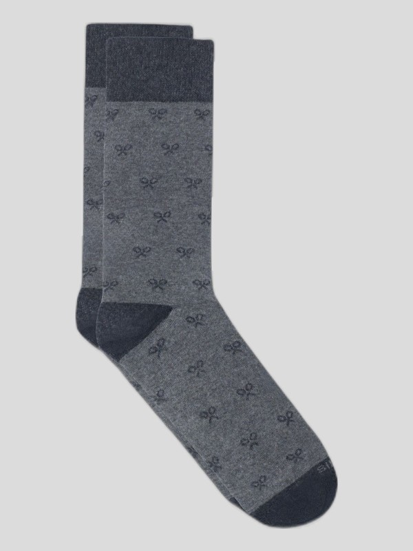 Calcetines SILBON Gris Multiraquetas en Algodón